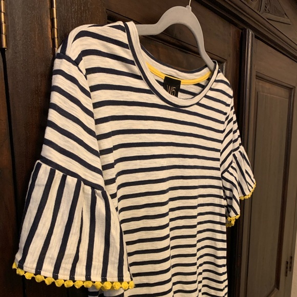 W5 Black and White Striped Shirt - Picture 3 of 4